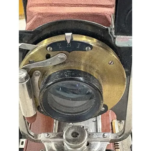 Antique Eastman Kodak NO. 3A FOLDING POCKET KODAK Model B-4 Camera w/ Red Bellow - Picture 4 of 15